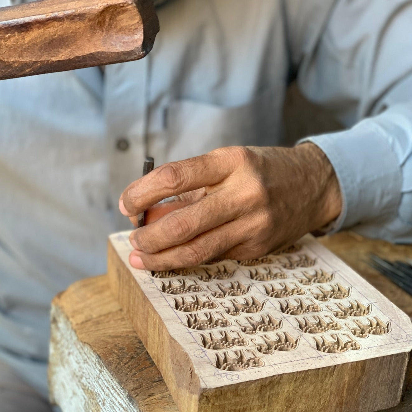 Elephant Block Printed Gift Wrap