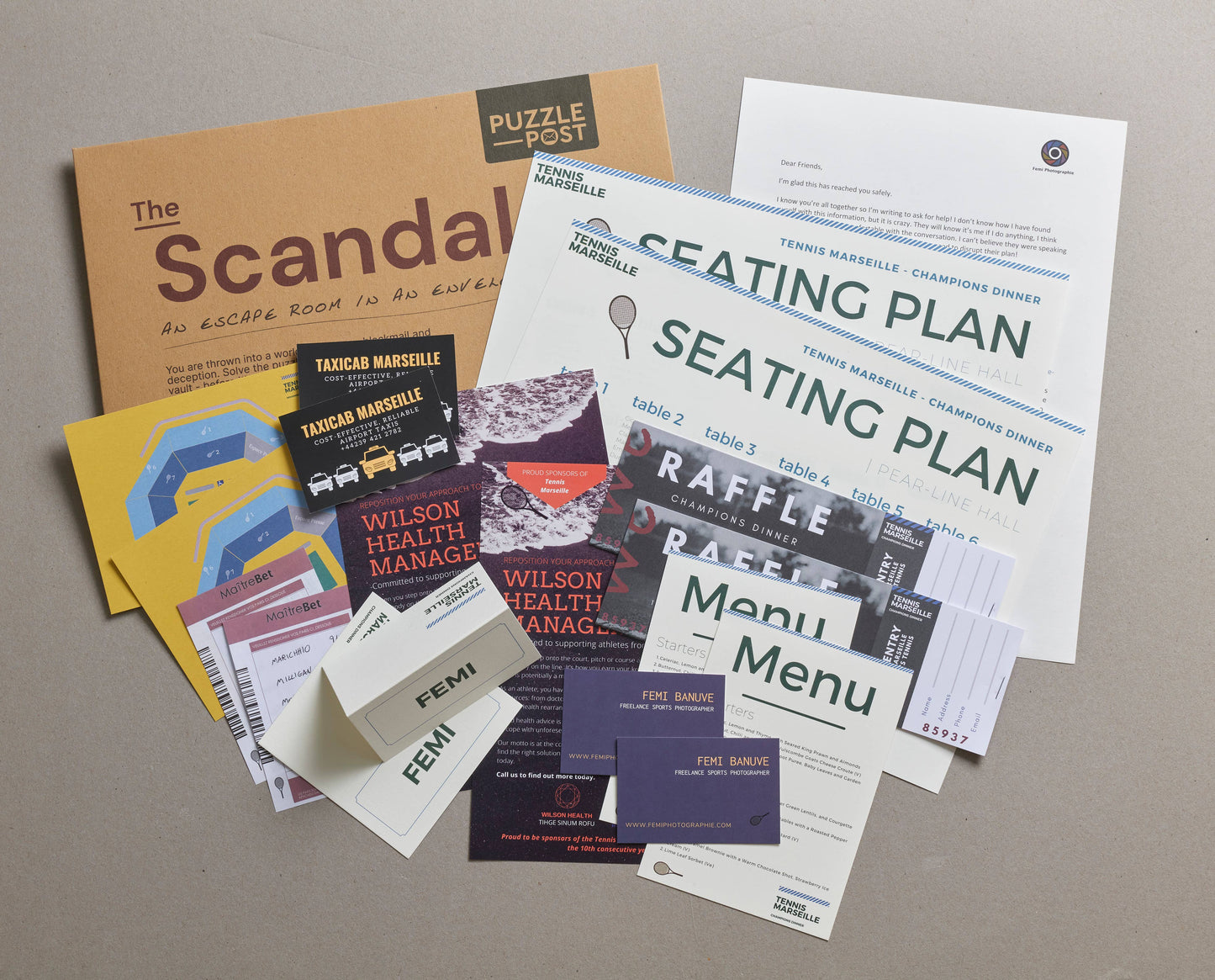 'The Scandal' Escape Room in An Envelope: Dinner Party Board Game