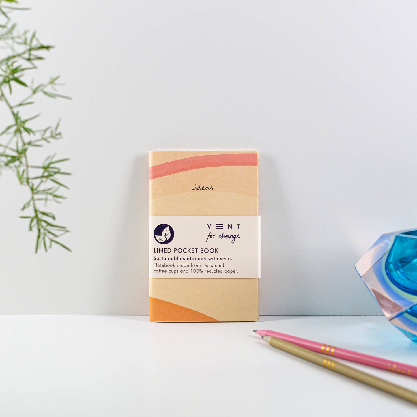 Recycled Pocket Ideas Lined Notebook Cream