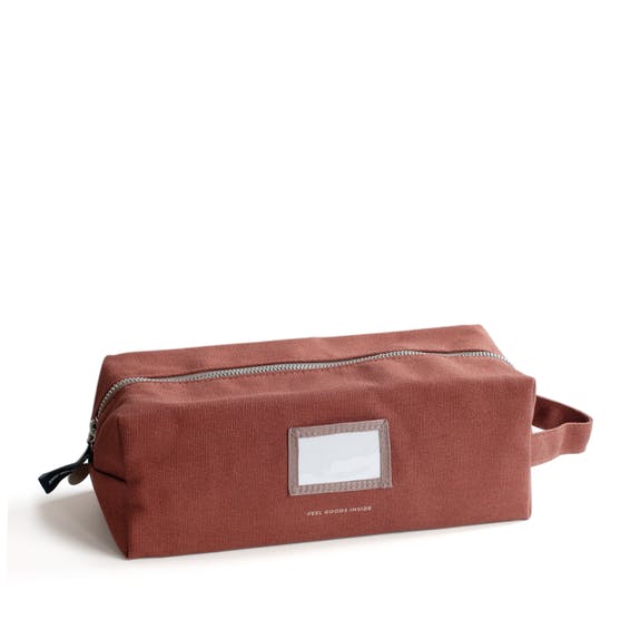Large Curly Fluffy Pouch - Chocolate