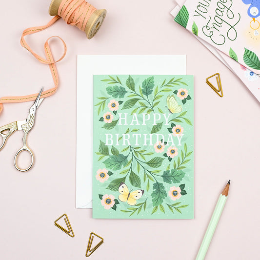 Happy Birthday - Floral