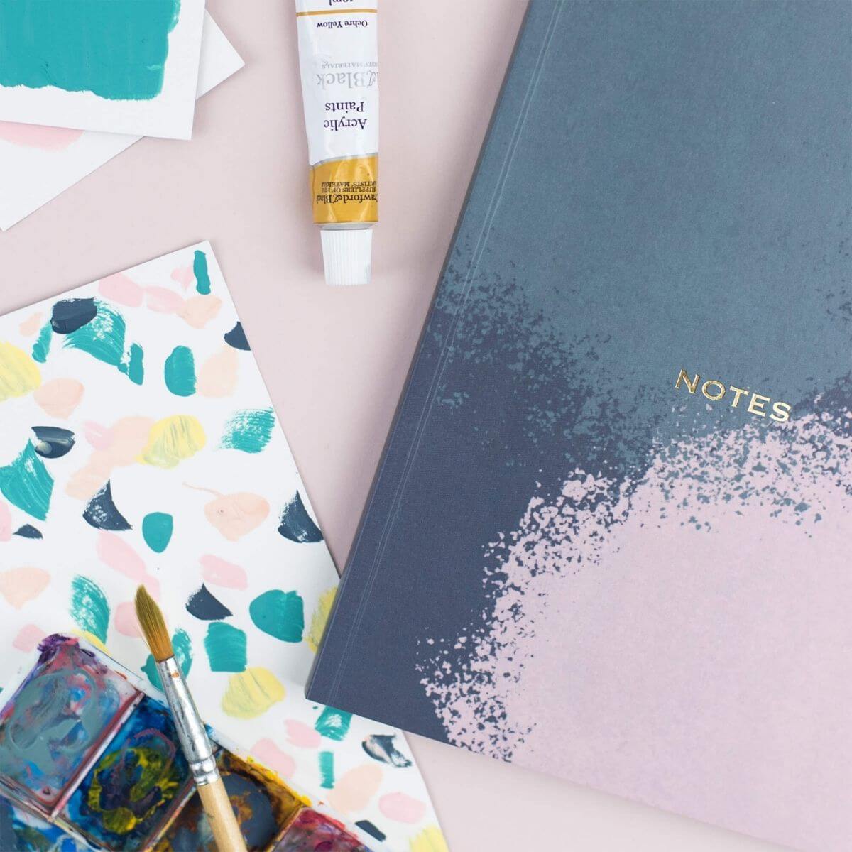 Abstract Splatter A5 Notebook Lined Pages