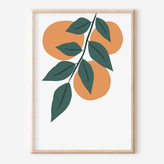 'Oranges and Leaves' Print
