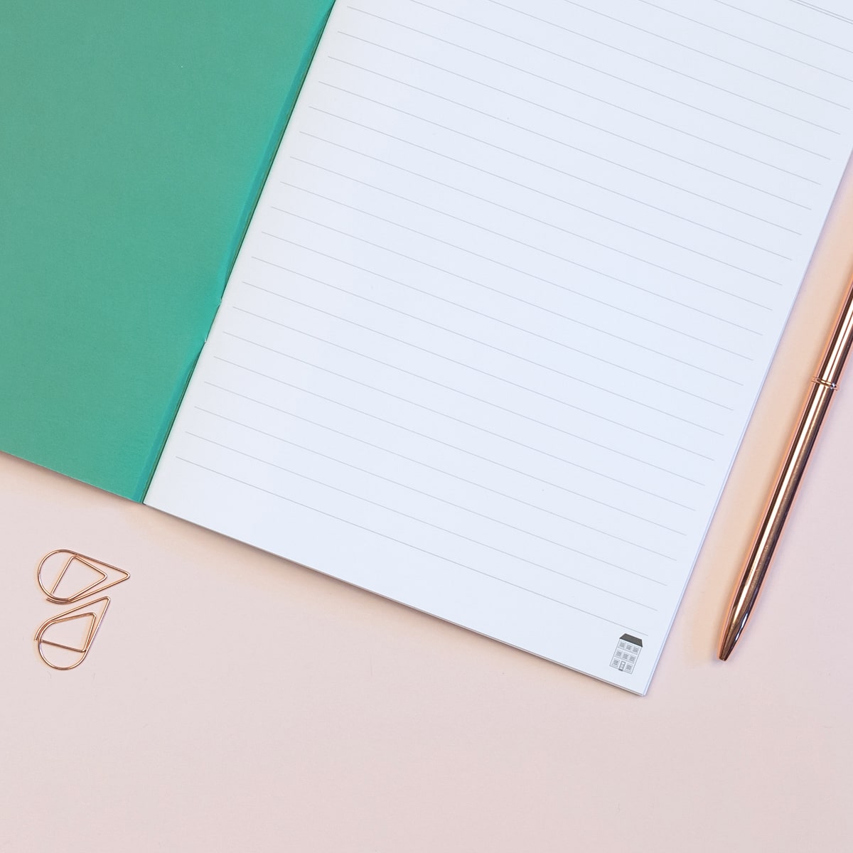 Geometric Shapes A5 Lined Notebook