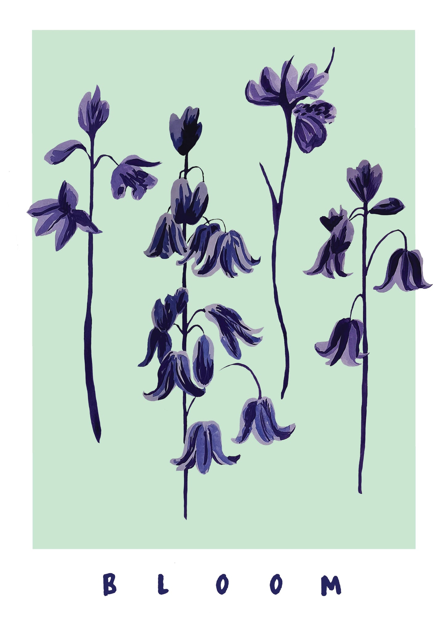 Bluebell Bloom Print