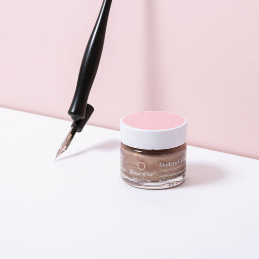 Burnt Gold Modern Calligraphy Ink