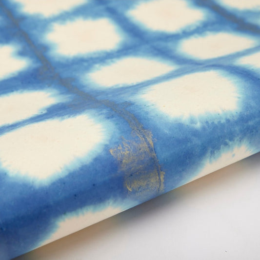 Blue and White Tie Dyed Gift Wrap