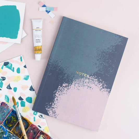 Abstract Splatter A5 Notebook Lined Pages