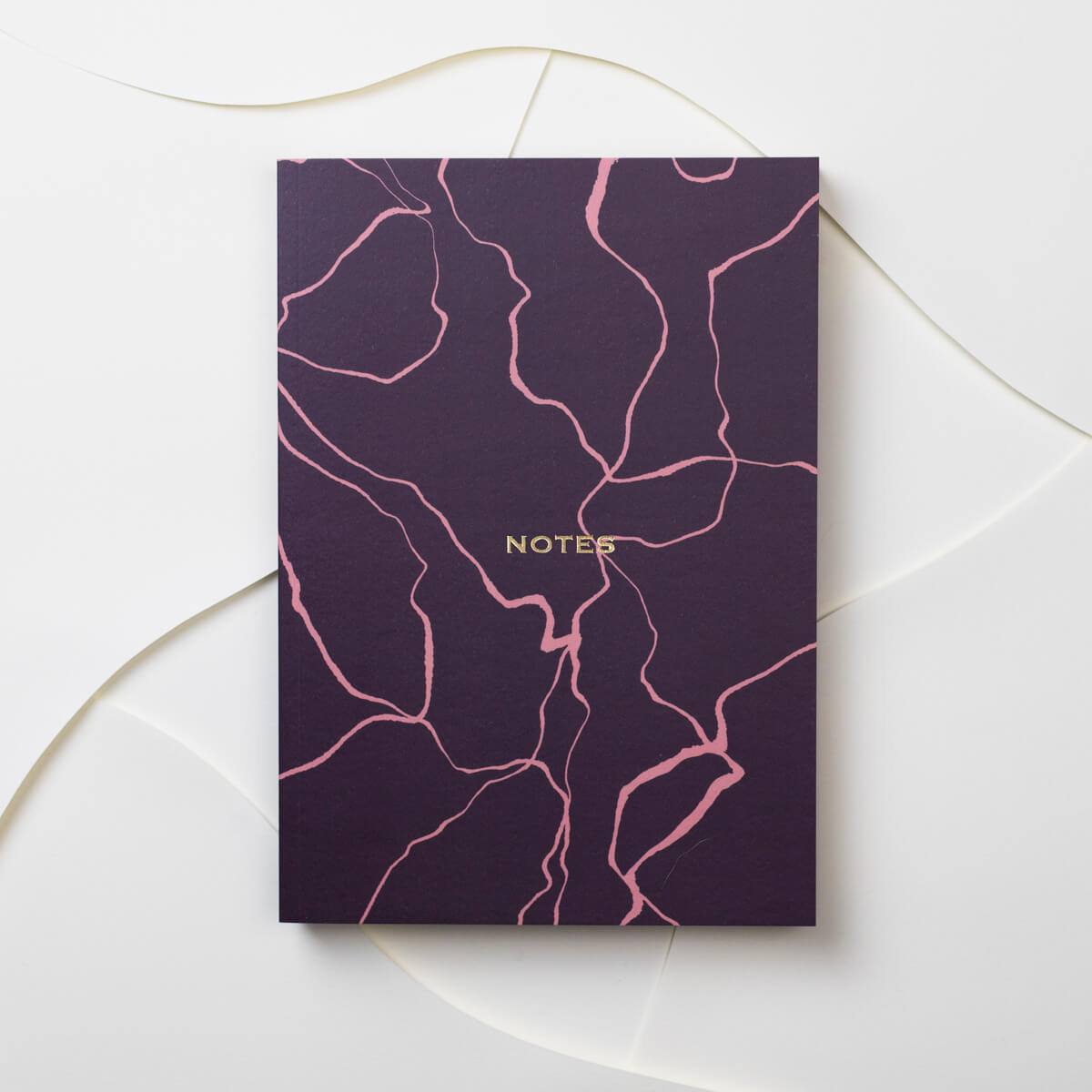 Kintsugi Maroon A5 Notebook Lined Pages