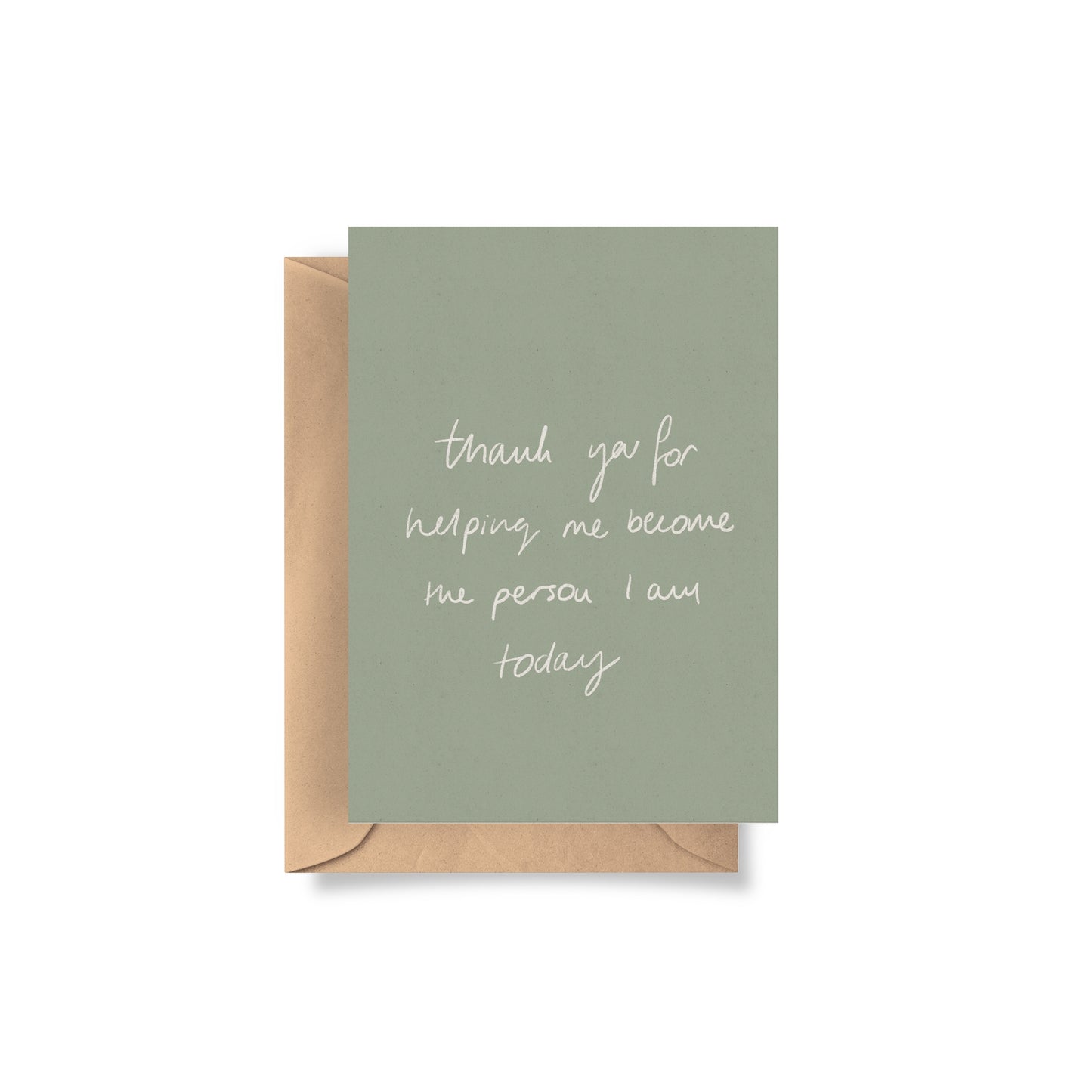 'Thank You For Helping Me' Card
