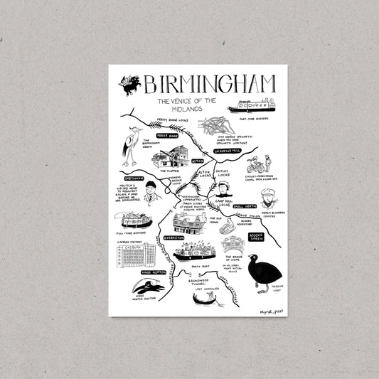 Birmingham, The Venice of the Midlands A3 Print