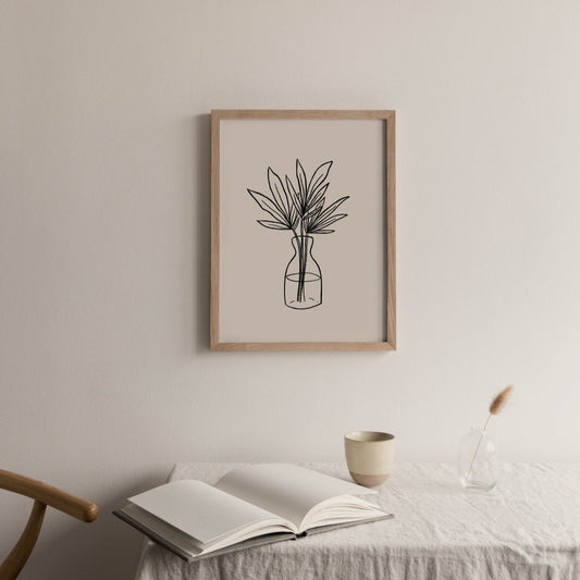 'Leaves in Vase' Print