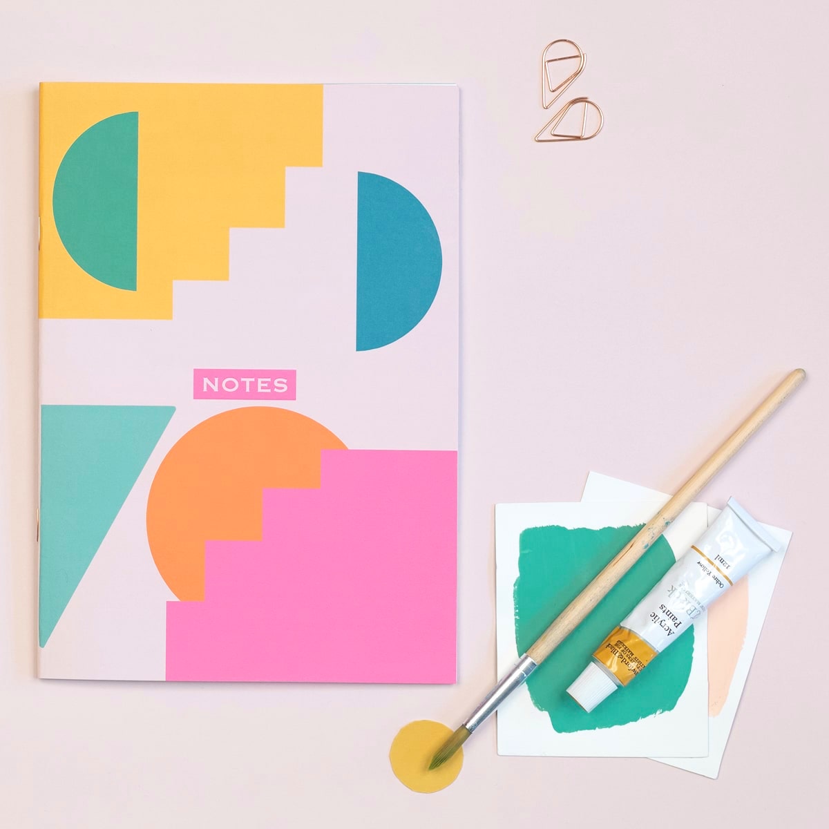 Geometric Shapes A5 Lined Notebook – Birmingham Stationery